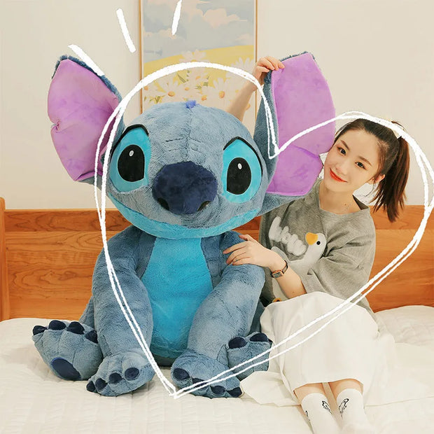 30/45/60/80/110cm Disney Anime Lilo &Stitch Plush Toy Cartoon Cute Angel Stich Animal Peluche Figura Kids Stuffed Plush Toy Gift