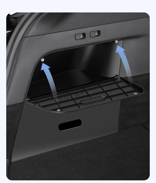 YZ For Tesla Rear 2023 Model Y Trunk Organizer Side Storage Box,Waterproof Odorless Garbage Bins Car Accessories