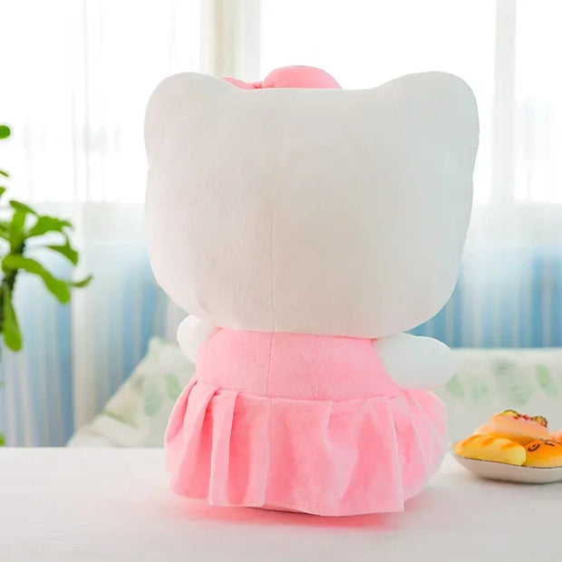 75cm Sanrio Kawaii Hello Kitty Plush Toy Pink Bow Dress Plushies Stuffed Animal Decoration Pillow Kids Birthday Christmas Gift