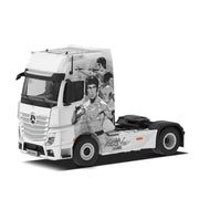 1: 64 Large Truck Front Simulated Transport Alloy Model Trailer White Classic Bruce Lee Perka Toy Boy Children'S Gift