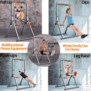 Foldable Power Tower Dip Station Pull Up Bar Station Adjustable Multifunction Fitness Tower Station Training Equipment Home Outd