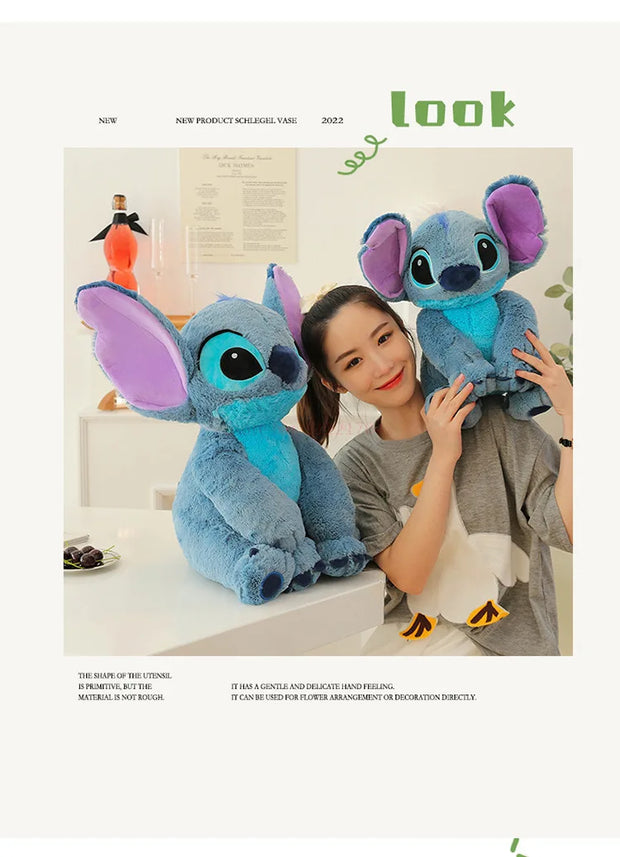 30/45/60/80/110cm Disney Anime Lilo &Stitch Plush Toy Cartoon Cute Angel Stich Animal Peluche Figura Kids Stuffed Plush Toy Gift