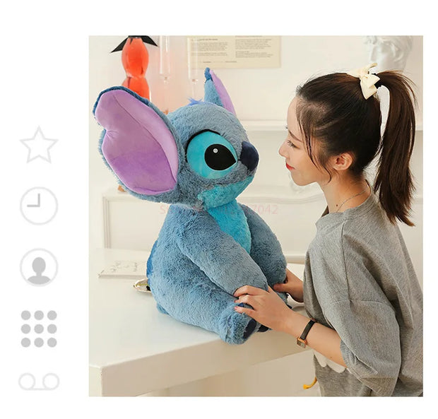 30/45/60/80/110cm Disney Anime Lilo &Stitch Plush Toy Cartoon Cute Angel Stich Animal Peluche Figura Kids Stuffed Plush Toy Gift