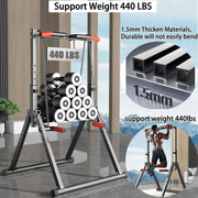 Foldable Power Tower Dip Station Pull Up Bar Station Adjustable Multifunction Fitness Tower Station Training Equipment Home Outd