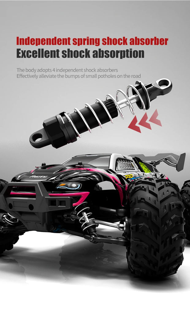 1:16 70KM/H Or 50KM/H 4WD RC Car With LED Remote Control Cars High Speed Drift Monster 4x4 Truck for Kids vs Wltoys 144001 Toys