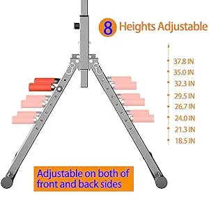 Foldable Power Tower Dip Station Pull Up Bar Station Adjustable Multifunction Fitness Tower Station Training Equipment Home Outd