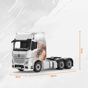 1: 64 Large Truck Front Simulated Transport Alloy Model Trailer White Classic Bruce Lee Perka Toy Boy Children'S Gift