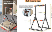 Foldable Power Tower Dip Station Pull Up Bar Station Adjustable Multifunction Fitness Tower Station Training Equipment Home Outd